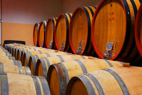 Barrels of Brunello di Montalcino